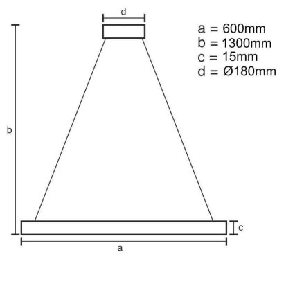 Led Dimmable κρεμαστό φωτιστικό οροφής LED/40W/230V 3000-6500K + τηλεχειριστήριο