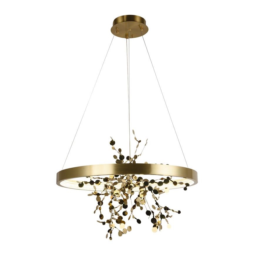 Led Dimmable κρεμαστό φωτιστικό οροφής LED/40W/230V 3000-6500K χρυσαφί + τηλεχειριστήριο