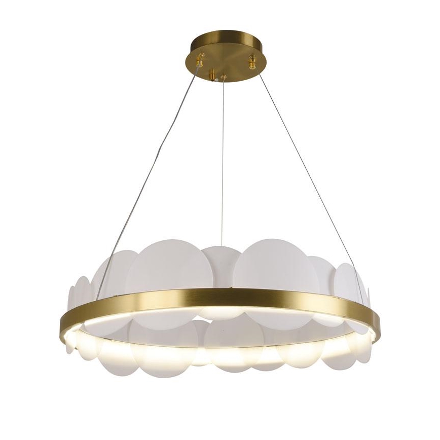 Led Dimmable κρεμαστό φωτιστικό οροφής LED/40W/230V 3000-6500K χρυσαφί + τηλεχειριστήριο