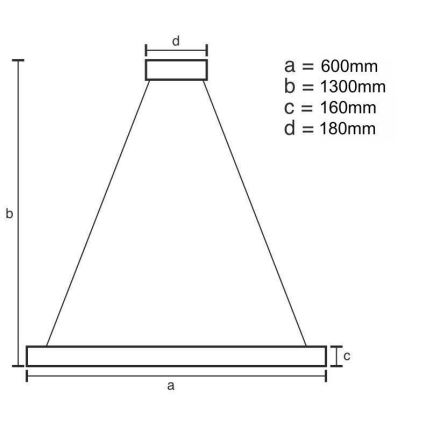 Led Dimmable κρεμαστό φωτιστικό οροφής LED/40W/230V 3000-6500K χρυσαφί + τηλεχειριστήριο