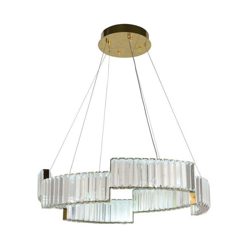 LED Dimming κρύσταλλο πολύφωτο on a string LED/40W/230V 3000-6500K χρυσαφί + τηλεχειριστήριο