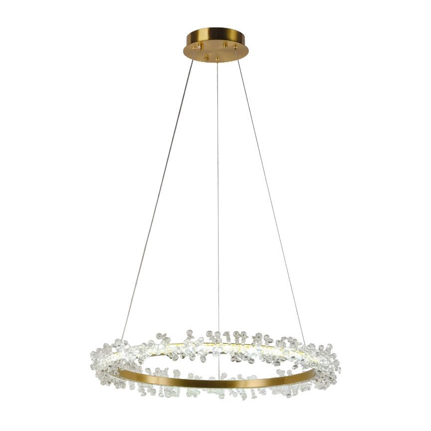 LED Dimming κρύσταλλο πολύφωτο on a string LED/40W/230V 3000-6500K χρυσαφί + τηλεχειριστήριο