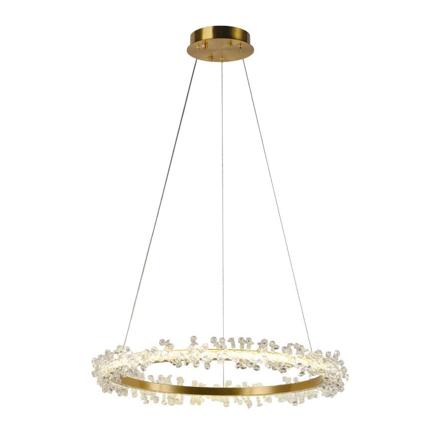 LED Dimming κρύσταλλο πολύφωτο on a string LED/40W/230V 3000-6500K χρυσαφί + τηλεχειριστήριο