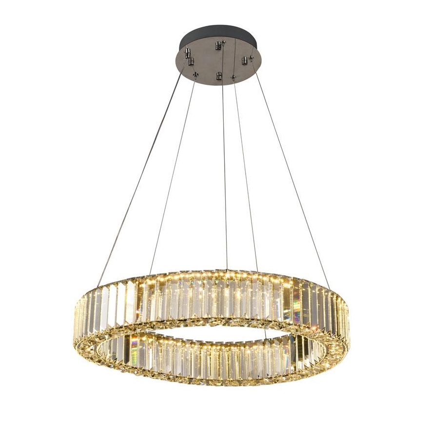 LED Dimming κρυστάλλινο κρεμαστό φωτιστικό οροφής κρεμαστό φωτιστικό οροφής LED/40W/230V 3000-6500K γυαλιστερό χρώμιο + τηλεχειριστήριο