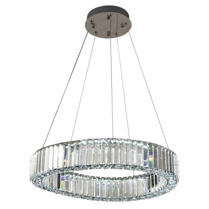 LED Dimming κρυστάλλινο κρεμαστό φωτιστικό οροφής κρεμαστό φωτιστικό οροφής LED/40W/230V 3000-6500K γυαλιστερό χρώμιο + τηλεχειριστήριο