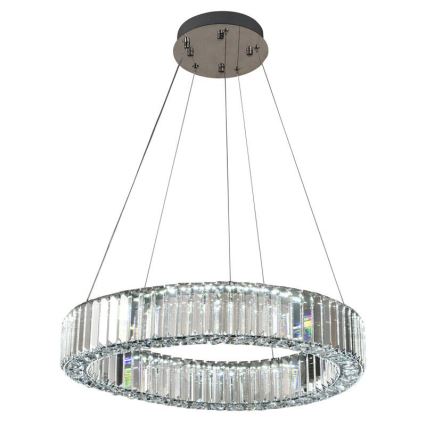 LED Dimming κρύσταλλο πολύφωτο on a string LED/40W/230V 3000-6500K χρώμιο + τηλεχειριστήριο