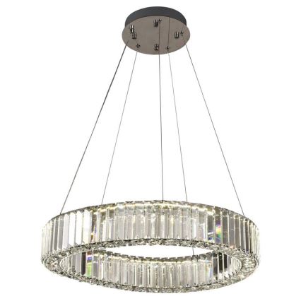 LED Dimming κρυστάλλινο κρεμαστό φωτιστικό οροφής κρεμαστό φωτιστικό οροφής LED/40W/230V 3000-6500K γυαλιστερό χρώμιο + τηλεχειριστήριο