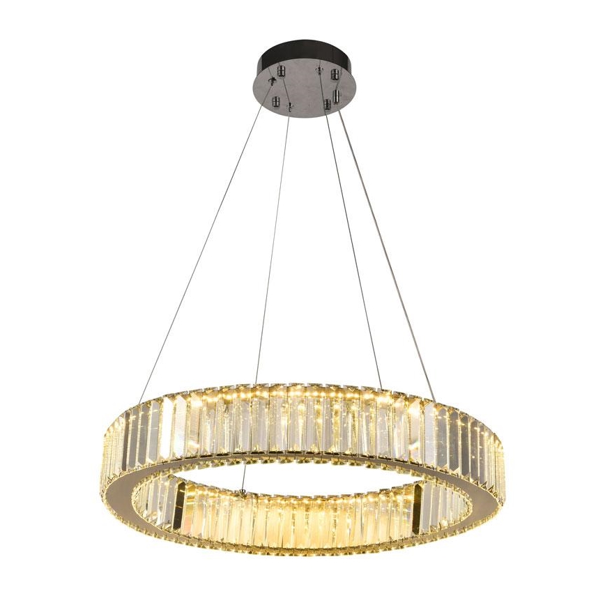 LED Dimming κρυστάλλινο κρεμαστό φωτιστικό οροφής κρεμαστό φωτιστικό οροφής LED/40W/230V 3000-6500K γυαλιστερό χρώμιο + τηλεχειριστήριο