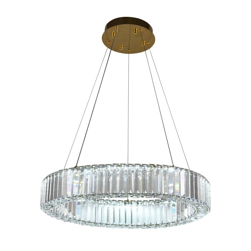 LED Dimming κρύσταλλο πολύφωτο on a string LED/40W/230V 3000-6500K χρώμιο/χρυσαφί + τηλεχειριστήριο