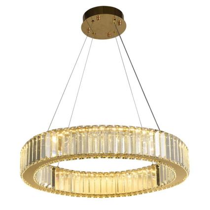 LED Dimming κρύσταλλο πολύφωτο on a string LED/40W/230V 3000-6500K χρώμιο/χρυσαφί + τηλεχειριστήριο