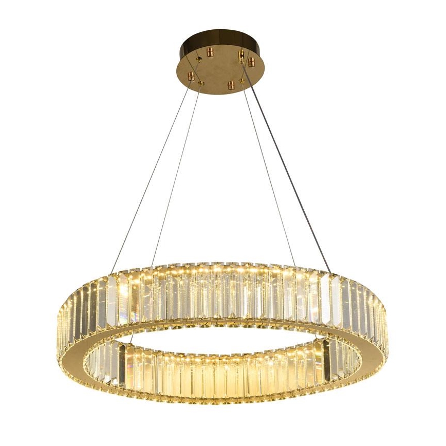 LED Dimming κρύσταλλο πολύφωτο on a string LED/40W/230V 3000-6500K χρώμιο/χρυσαφί + τηλεχειριστήριο