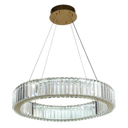 LED Dimming κρύσταλλο πολύφωτο on a string LED/40W/230V 3000-6500K χρώμιο/χρυσαφί + τηλεχειριστήριο