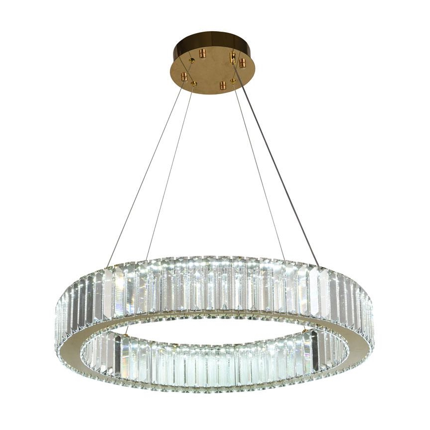 LED Dimming κρύσταλλο πολύφωτο on a string LED/40W/230V 3000-6500K χρώμιο/χρυσαφί + τηλεχειριστήριο