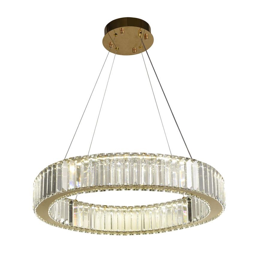 LED Dimming κρύσταλλο πολύφωτο on a string LED/40W/230V 3000-6500K χρώμιο/χρυσαφί + τηλεχειριστήριο