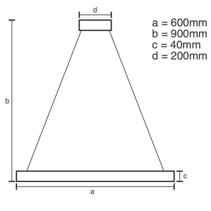 LED Dimmable κρεμαστό φωτιστικό οροφής LED/42W/230V 3000-6500K + τηλεχειριστήριο