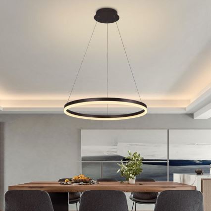 Led Dimmable κρεμαστό φωτιστικό οροφής LED/42W/230V 3000-6500K διάμετρος 60 cm + τηλεχειριστήριο