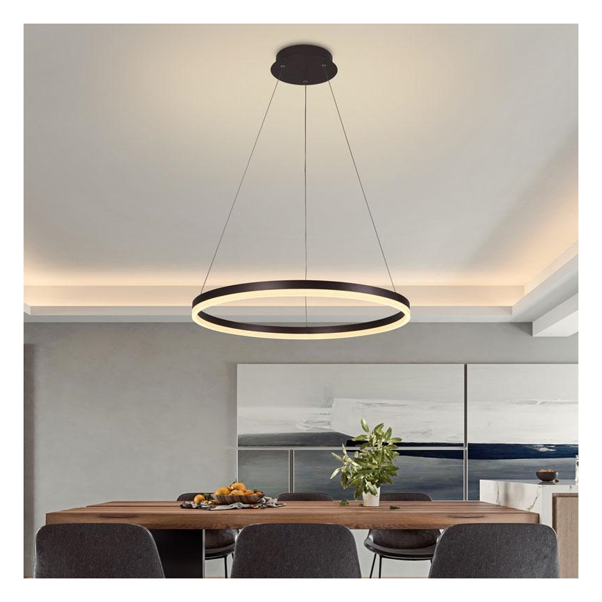 Led Dimmable κρεμαστό φωτιστικό οροφής LED/42W/230V 3000-6500K διάμετρος 60 cm + τηλεχειριστήριο