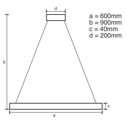 LED Dimmable κρεμαστό φωτιστικό οροφής LED/42W/230V 3000-6500K + τηλεχειριστήριο