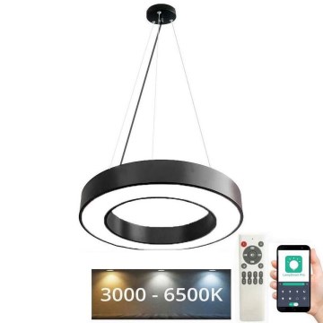 Led Dimmable κρεμαστό φωτιστικό οροφής LED/45W/230V 3000-6500K μαύρο + τηλεχειριστήριο