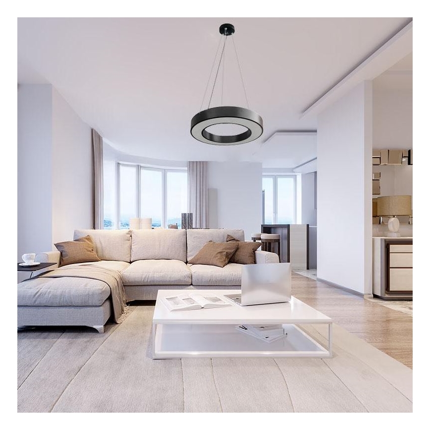 Led Dimmable κρεμαστό φωτιστικό οροφής LED/45W/230V 3000-6500K μαύρο + τηλεχειριστήριο