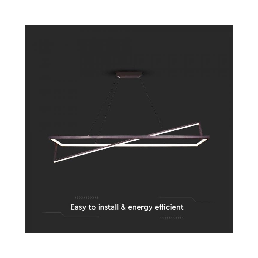 Led Dimmable κρεμαστό φωτιστικό οροφής LED/45W/230V 3000K 114 cm μαύρο