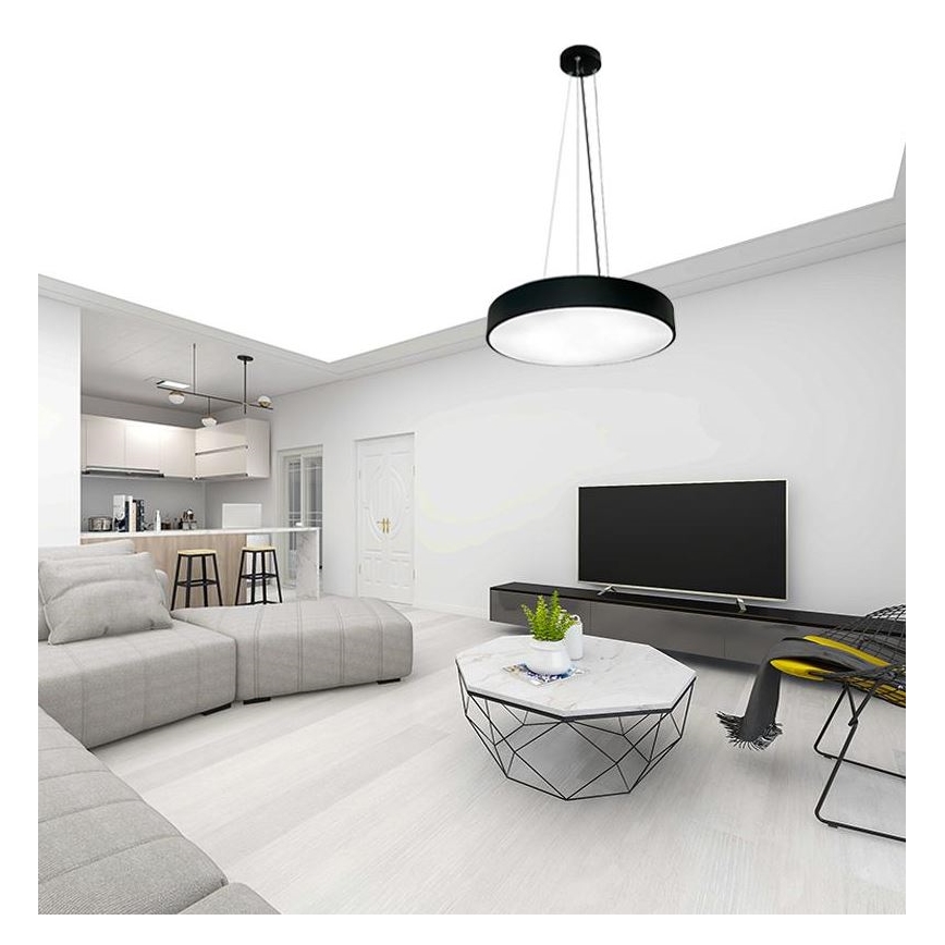 Led Dimmable κρεμαστό φωτιστικό οροφής LED/50W/230V 3000-6500K μαύρο + τηλεχειριστήριο