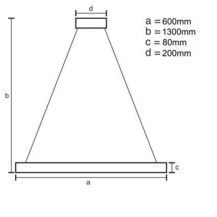 Led Dimmable κρεμαστό φωτιστικό οροφής LED/50W/230V 3000-6500K + τηλεχειριστήριο