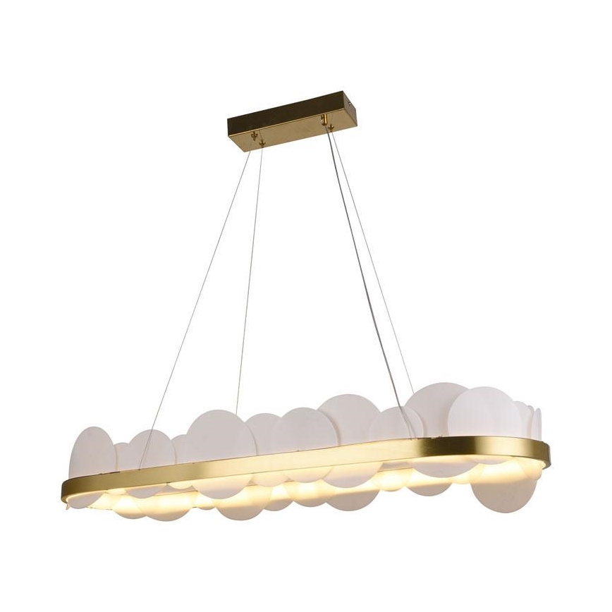 Led Dimmable κρεμαστό φωτιστικό οροφής LED/50W/230V 3000-6500K χρυσαφί + τηλεχειριστήριο