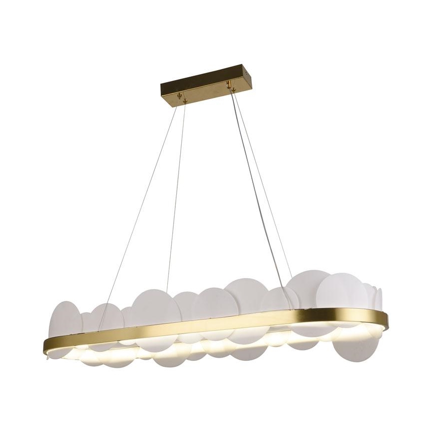 Led Dimmable κρεμαστό φωτιστικό οροφής LED/50W/230V 3000-6500K χρυσαφί + τηλεχειριστήριο