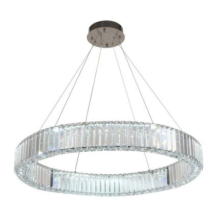 LED Dimming κρυστάλλινο κρεμαστό φωτιστικό οροφής κρεμαστό φωτιστικό οροφής LED/50W/230V 3000-6500K γυαλιστερό χρώμιο + τηλεχειριστήριο