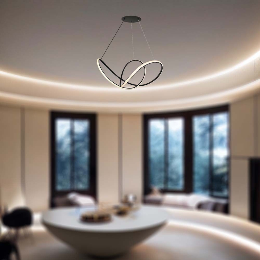 Led Dimmable κρεμαστό φωτιστικό οροφής LED/50W/230V 3000K μαύρο