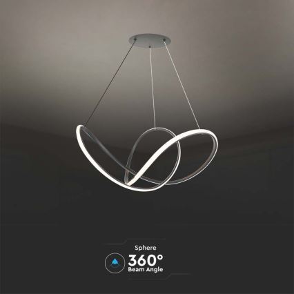 Led Dimmable κρεμαστό φωτιστικό οροφής LED/50W/230V 3000K μαύρο