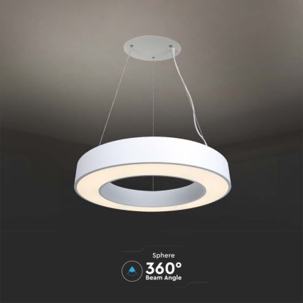 Led Dimmable κρεμαστό φωτιστικό οροφής LED/50W/230V 4000K διάμετρος 60 cm λευκό