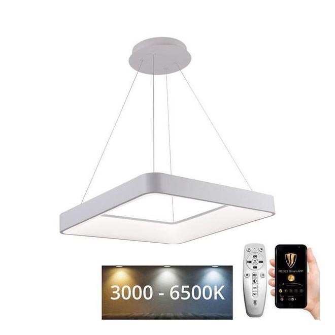 Led Dimmable κρεμαστό φωτιστικό οροφής LED/55W/230V 3000-6500K λευκό + τηλεχειριστήριο