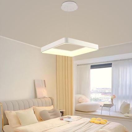 Led Dimmable κρεμαστό φωτιστικό οροφής LED/55W/230V 3000-6500K λευκό + τηλεχειριστήριο