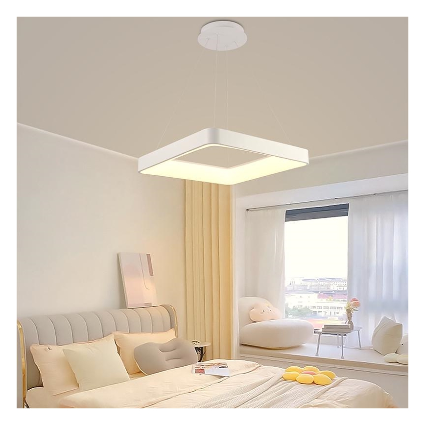 Led Dimmable κρεμαστό φωτιστικό οροφής LED/55W/230V 3000-6500K λευκό + τηλεχειριστήριο