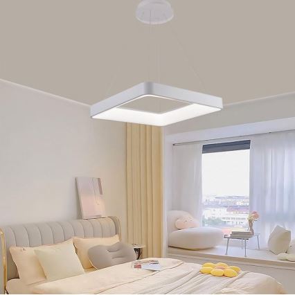 Led Dimmable κρεμαστό φωτιστικό οροφής LED/55W/230V 3000-6500K λευκό + τηλεχειριστήριο