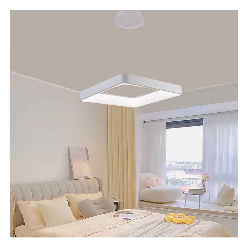 Led Dimmable κρεμαστό φωτιστικό οροφής LED/55W/230V 3000-6500K λευκό + τηλεχειριστήριο