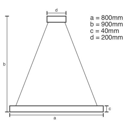 Led Dimmable κρεμαστό φωτιστικό οροφής LED/55W/230V 3000-6500K διάμετρος 80 cm + τηλεχειριστήριο