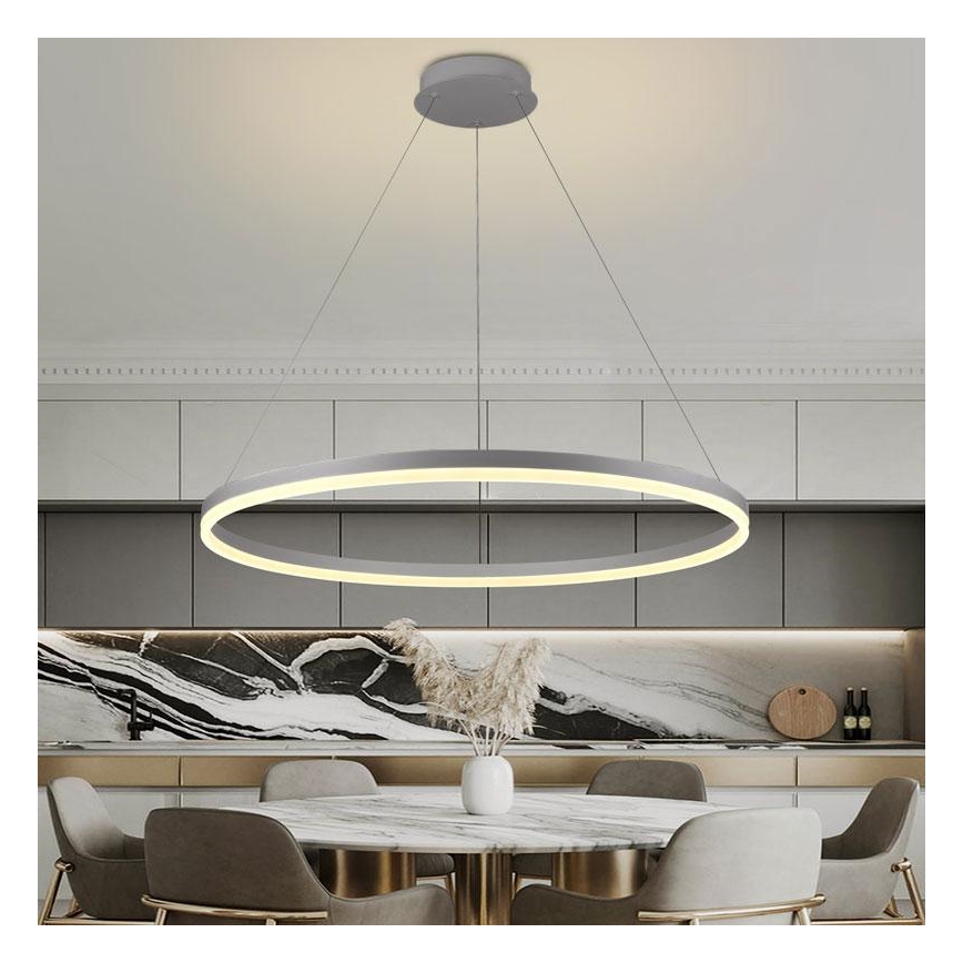 Led Dimmable κρεμαστό φωτιστικό οροφής LED/55W/230V 3000-6500K διάμετρος 80 cm + τηλεχειριστήριο