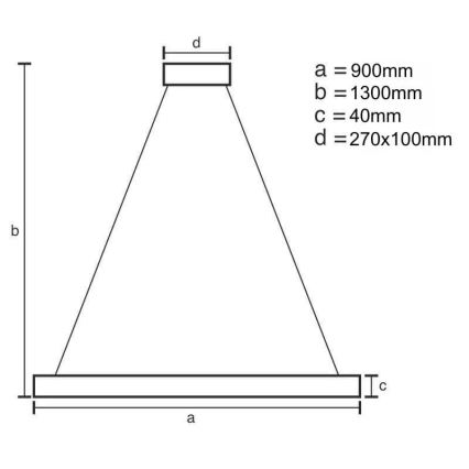 Led Dimmable κρεμαστό φωτιστικό οροφής LED/55W/230V 3000-6500K + τηλεχειριστήριο