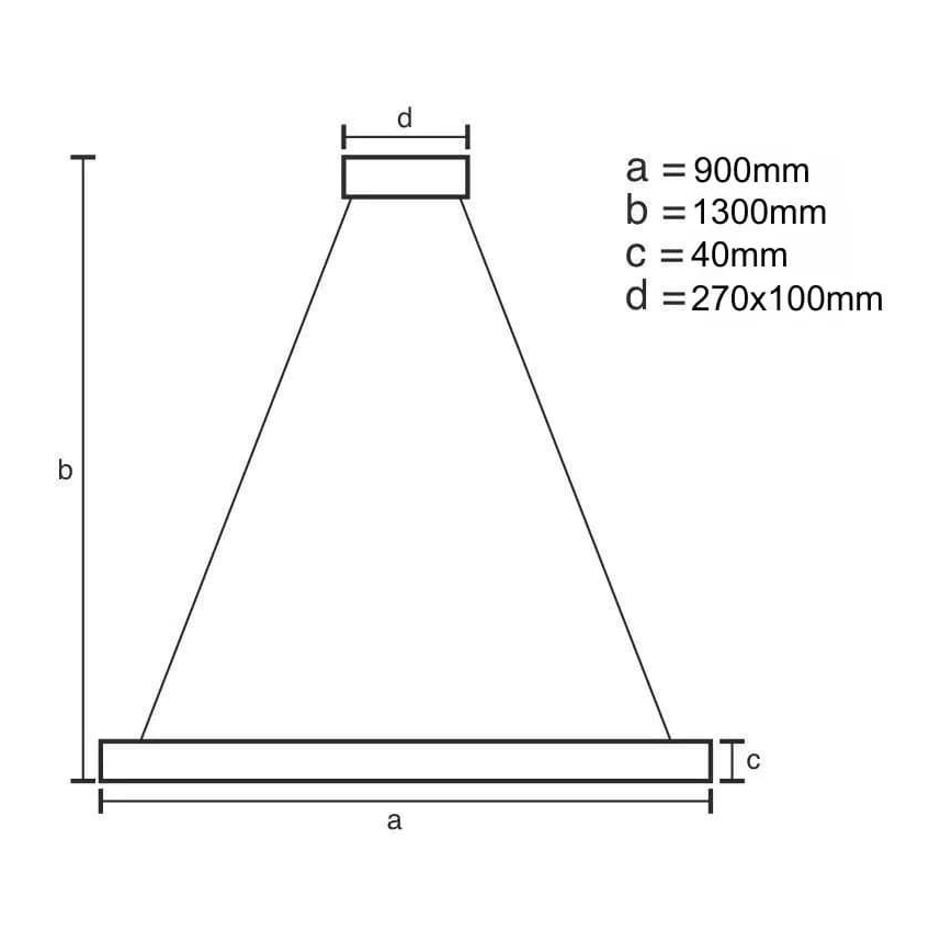 Led Dimmable κρεμαστό φωτιστικό οροφής LED/55W/230V 3000-6500K + τηλεχειριστήριο