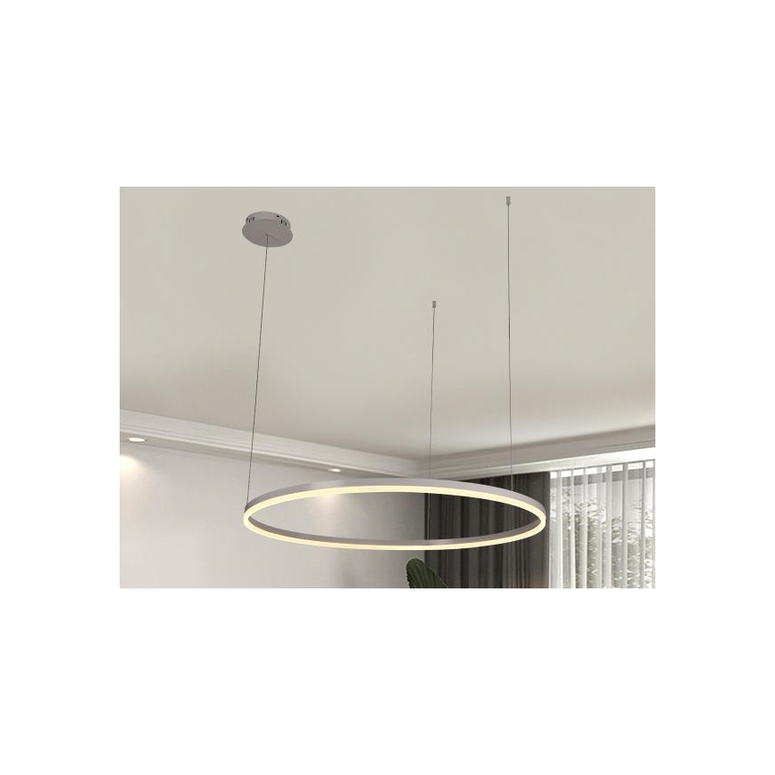 Led Dimmable κρεμαστό φωτιστικό οροφής LED/55W/230V 3000-6500K διάμετρος 80 cm + τηλεχειριστήριο