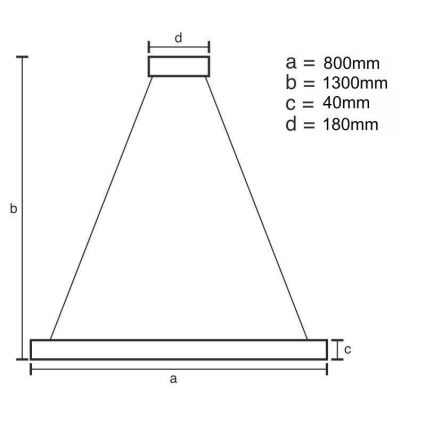 Led Dimmable κρεμαστό φωτιστικό οροφής LED/55W/230V 3000-6500K χρυσαφί + τηλεχειριστήριο