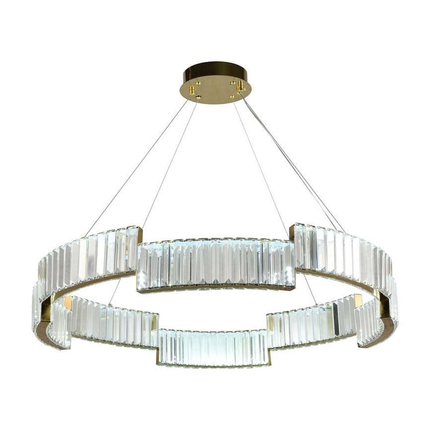 LED Dimming κρύσταλλο πολύφωτο on a string LED/60W/230V 3000-6500K χρυσαφί + τηλεχειριστήριο