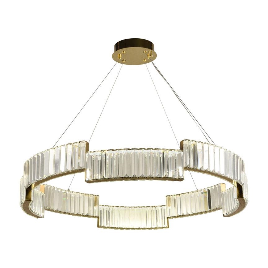 LED Dimming κρύσταλλο πολύφωτο on a string LED/60W/230V 3000-6500K χρυσαφί + τηλεχειριστήριο