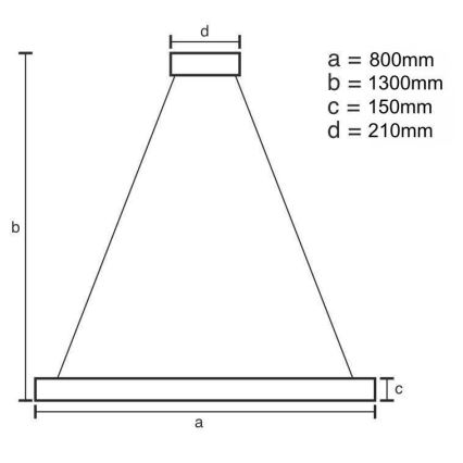 LED Dimming κρύσταλλο πολύφωτο on a string LED/60W/230V 3000-6500K χρυσαφί + τηλεχειριστήριο