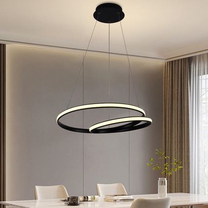 Led Dimmable κρεμαστό φωτιστικό οροφής LED/65W/230V 3000-6500K διάμετρος 56 cm + τηλεχειριστήριο