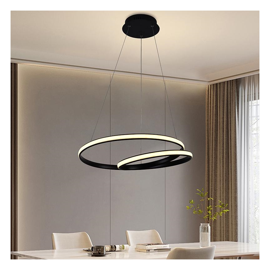 Led Dimmable κρεμαστό φωτιστικό οροφής LED/65W/230V 3000-6500K διάμετρος 56 cm + τηλεχειριστήριο