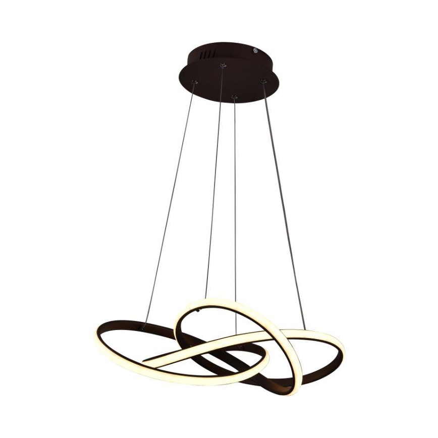 Led Dimmable κρεμαστό φωτιστικό οροφής LED/65W/230V 3000-6500K καφέ + τηλεχειριστήριο